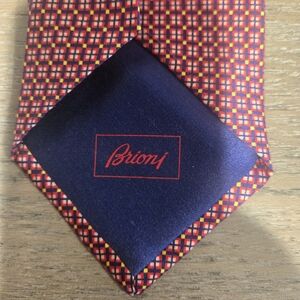 Brioni Men's Box-Print Silk Tie